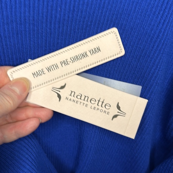 Nanette Lepore Sweater Blue, Cropped, Stud Detail, in Size L,‎ XL  NWT - Picture 13 of 15